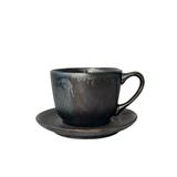 Filiżanka 350ml Bel Kera plus spodek 15cm, kolor hematyt