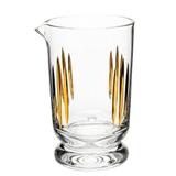 Szklanica barmańska na stopie Infinity 650ml z lejkiem, złote zdobienie