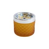 Popielniczka szklana, wiatroodporna, żółta