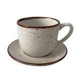 Filiżanka 350ml Bel Kera plus spodek 15 cm, kolor kremowy