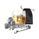 Zestaw kamieni granitowych do schładzania whiskey ze szczypcami w pudełku ozdobnym (9szt.)