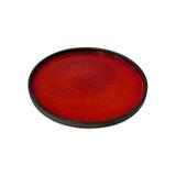 Talerz płytki z rantem 20cm Arondi Kera, kolor rubin