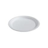 Talerz z trzciny cukrowej, okrągły, średnica 26cm, biały, op.50 sztuk