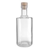 Butelka szklana z korkiem syntetycznym BRASS 500ml, okrągła