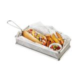 Koszyczek do serwowania potraw, prostokątny 26x13cm, stal nierdzewna