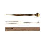 Pinceta, szczypce do owoców APS Ginza z łyżką barmańską, stal nierdzewna 27cm, kolor złoty