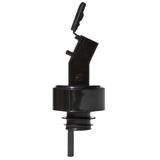 Nalewak plastikowy Pour & Seal z klapką, kolor czarny