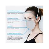 Maseczka KN95 FFP2 ochronna wielorazowa 4-warstwowa (1szt.) APS Clean & Protect wiązanie z tyłu głowy