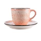 Filiżanka 200ml Bel Kera plus spodek 15 cm, kolor różowy