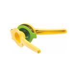 Wyciskacz ręczny do cytrusów, zamykany, zółty,3-częściowy, żeliwo cynkowe