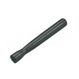 Rozgniatacz do owoców (muddler), ABS plastikowy ząbkowany, czarny, 21cm