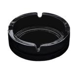 Popielniczka CZARNA szklana, okrągła Grenada Economy Line średnica 10,7cm