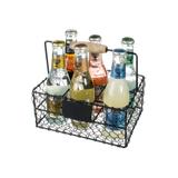 Koszyczek serwisowy metalowy czarny z tabliczką 21x14x9,5cm