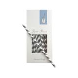 Słomki Rurki cocktailowe Jumbo papierowe, wzór biało-szare paski