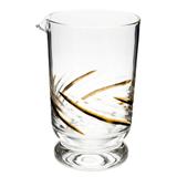 Szklanica barmańska na stopie Poetry 650ml z lejkiem, złote zdobienie