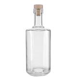 Butelka szklana z korkiem syntetycznym BRASS 700ml, okrągła