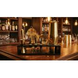 Zestaw barmański 16-elementowy z drewnianym stojakiem, kolor złoty