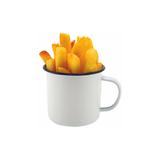 Kubek emaliowany biały z czarnym rantem 350ml