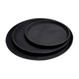 Taca antypoślizgowa z włókna szklanego, okrągła, 28cm, czarna