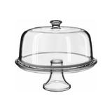 Patera do ciasta szklana Lozanna z przykrywką