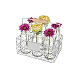 Koszyczek serwisowy metalowy biały z tabliczką 21x14x9,5cm