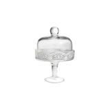 Mini patera szklana (wysokość: 19,5cm, średnica: 12cm)