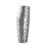 Shaker 2-częściowy Tin-Tin 700ml, obciążony, stal nierdzewna, wzór Tiki