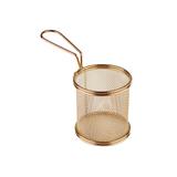 Koszyczek do serwowania potraw, śr. 9 cm, stal nierdzewna, kolor złoty