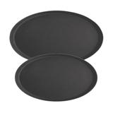 taca owalna antypoślizgowa czarna 60x73,5 cm