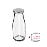 Butelka szklana 320ml do lemoniady, milk shaków, smoothies, kwadratowa z zakrętką