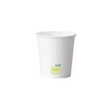 Kubek papierowy BIO 250ml jednościankowy biały, PLA, op.50 sztuk