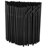 Słomki cocktailowe, łamane, krótkie, czarne, 15cm, 250szt