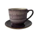 Filiżanka 350ml Bel Kera plus spodek 15 cm, kolor fioletowy