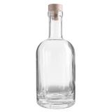 Butelka szklana z korkiem syntetycznym DAFT 700ml, okrągła, grube dno