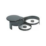 Crustownica do szkła (Glass Rimmer), 3 miseczki, czarna