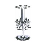 Stojak obrotowy na 6 butelek z dyspenserem