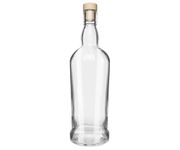 Butelka szklana z korkiem syntetycznym SILK 700ml, okrągła