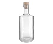Butelka szklana z korkiem syntetycznym BRASS 500ml, okrągła