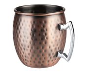 Kubek beczułka miedziany -MOSCOW MULE- APS O 9 cm, wys.: 10 cm, zestaw 2 szt.
