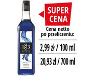 Syrop 1883 Routin Blue Curacao, szklana butelka 1L