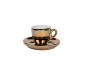 Filiżanka do espresso 55ml APS Barista, złota (ze spodkiem)