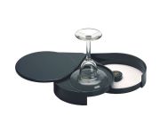 Crustownica do szkła (Glass Rimmer), 2 miseczki, czarna