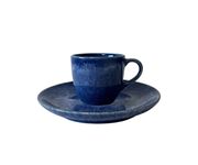 Filiżanka 100ml Bel Kera plus spodek 11 cm, kolor szafir