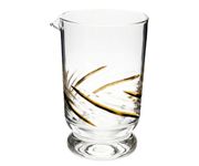 Szklanica barmańska na stopie Poetry 650ml z lejkiem, złote zdobienie