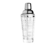 Shaker francuski 3-częściowy, szklanica z przepisami + stalowe zamknięcie, 450ml