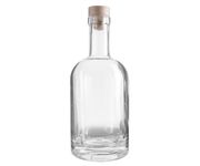 Butelka szklana z korkiem syntetycznym DAFT 700ml, okrągła, grube dno