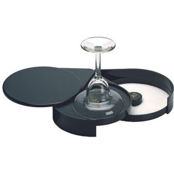 Crustownica do szkła (Glass Rimmer), 2 miseczki, czarna