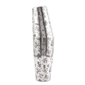 Shaker 2-częściowy Tin-Tin 700ml, obciążony, stal nierdzewna, wzór Tattoo