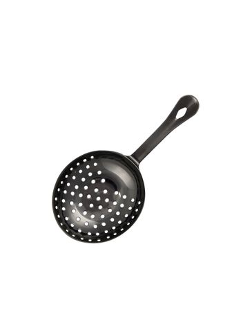 Sitko barmańskie (Julep strainer), stal nierdzewna, czarny metallic (Gun Metal)