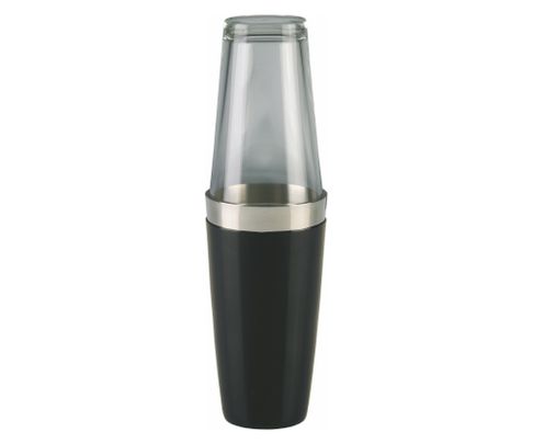 Shaker bostoński duży, okleina winylowa, czarny, 800ml (bez szklanicy)